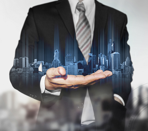 Your project will become a reality with BIM architecture Man holding model for a project, BIM architecture
